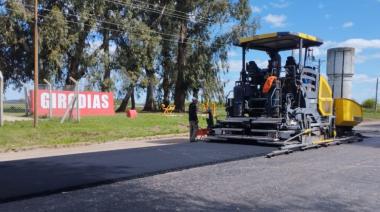 La obra de pavimentación de la Ruta del Cereal llegó a Girodías