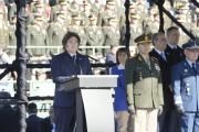 Día de la Bandera: Milei encabezó un acto militar en Palermo