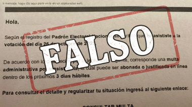 Falsa multa por no votar: la Cámara Nacional Electoral advierte por estafa digital
