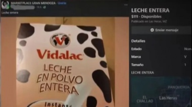 Escándalo de los alimentos: venden por Facebook la leche que entregó el Gobierno