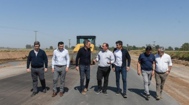 Katopodis recorrió las obras de repavimentación de la Ruta del Cereal