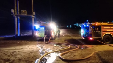 Incendio de vivienda en la Ruta 5