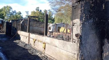 Murieron 160 animales al incendiarse un criadero de cerdos casarense
