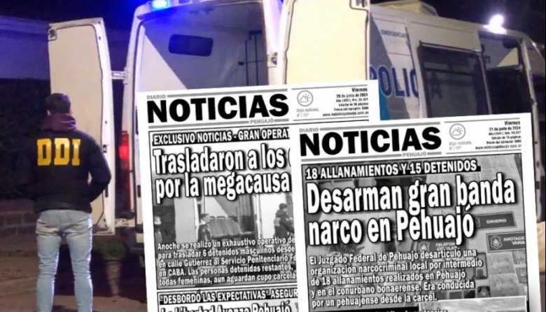 El Juzgado Federal de Pehuajó dispuso el procesamiento y prisión preventiva a 16 integrantes de la banda narco