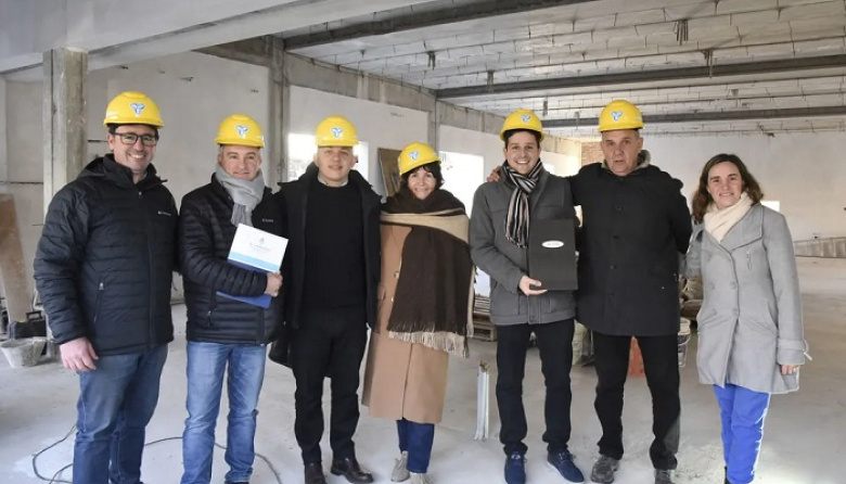 Pablo y Avelino Zurro recorrieron la reactivación del edificio de la Cámara de Comercio