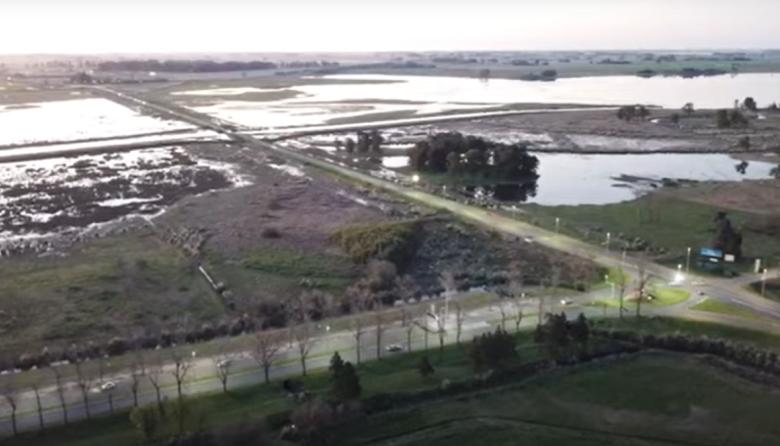 Bragado en alerta por el desborde de canales cerca del casco urbano