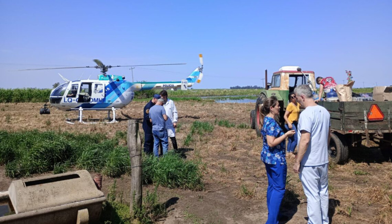 Defensa Civil y Salud Comunitaria realizaron un sobrevuelo y asistencia en localidades rurales del distrito