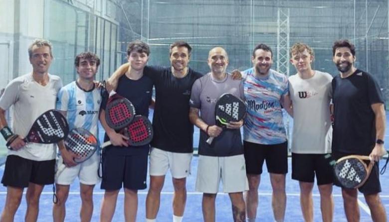 Cángele y Belasteguín despidieron el año con un partido de pádel