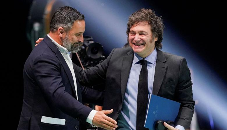 Milei inició su actividad oficial en España con un encuentro con el líder de Vox