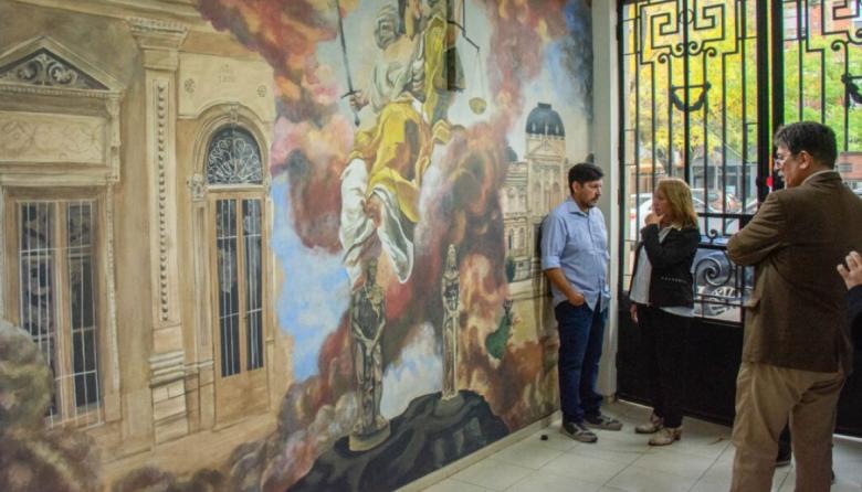 Inauguraron el mural “Alegoría a la Justicia” en el Colegio de Abogados