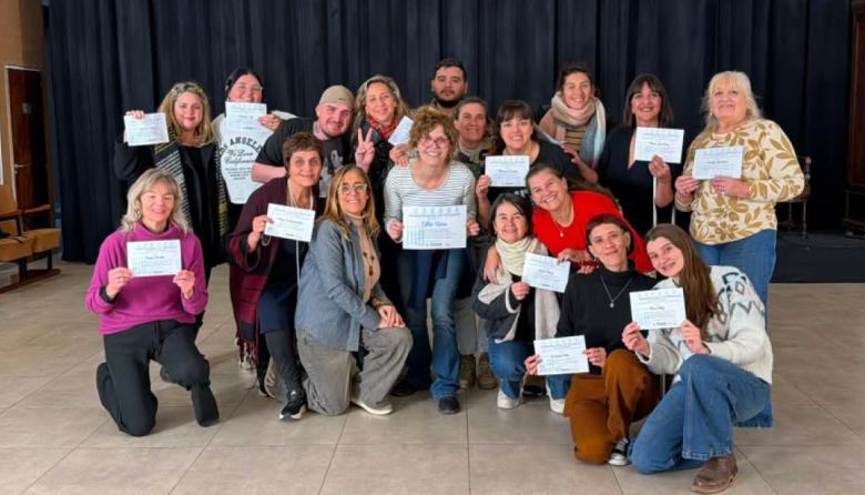 Esther Goris brindó un taller de actuación en el Cine Zurro
