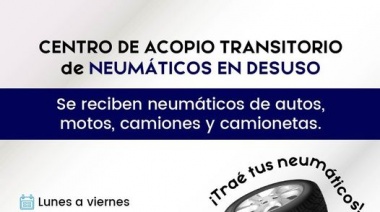 En marcha el centro de acopio transitorio de neumáticos en desuso