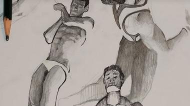 Exponen ilustraciones de joven artista nuevejuliense en la Terminal