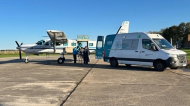 Exitoso vuelo sanitario trasladó a una joven pehuajense a La Plata