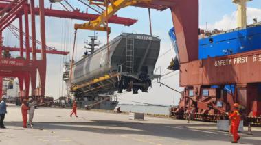Llegan a Argentina los nuevos vagones chinos para transporte de granos