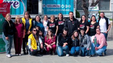 Exitosa jornada solidaria de donación de sangre en Plaza San Martín