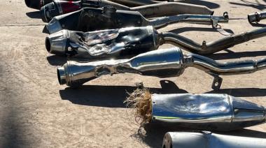 Secuestran motos y destruyen caños de escapes adulterados