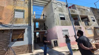 Stadnik recorrió las obras en las zonas más afectadas por el tornado