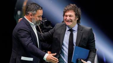 Milei inició su actividad oficial en España con un encuentro con el líder de Vox