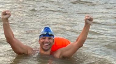 Histórico cruce a nado del Río de la Plata con impronta bragadense