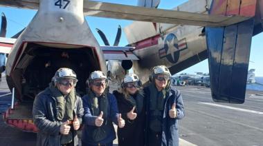 Milei visitó el portaaviones Nimitz y participó de los ejercicios militares conjuntos con EE.UU.