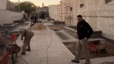 Avanza la construcción de la nueva entrada de la Escuela Sarmiento