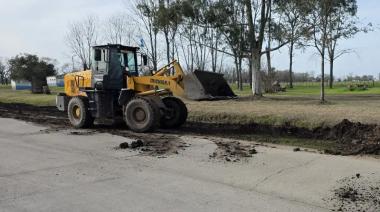 Avanzan los trabajos de limpieza en el ingreso al Parque Municipal San Esteban