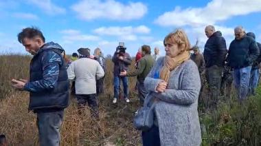 Productores se movilizaron por el "deterioro" del puente del Canal Mercante