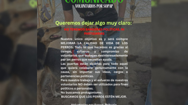 Voluntarios por SOPAP: “No tenemos banderas políticas ni partidarias"