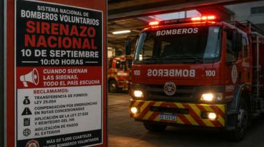 Los Bomberos hicieron sonar sus sirenas en reclamo de fondos nacionales