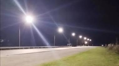 El Municipio instaló nuevas luces en un punto clave del acceso a Pehuajó