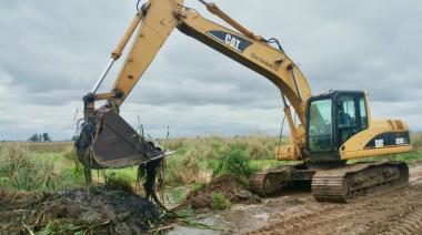 Tras las lluvias, se reforzaron los trabajos de desagote en Facundo Quiroga