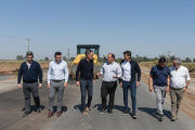 Katopodis recorrió las obras de repavimentación de la Ruta del Cereal