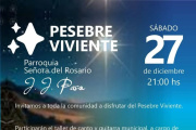 Juan José Paso invita a compartir el Pesebre Viviente en la Parroquia Señora del Rosario