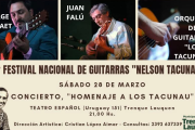 Hoy comienza el Tercer Festival Nacional de Guitarras “Nelson Tacunau”, en Trenque Lauquen
