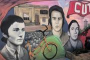 El Municipio restauró un mural que recuerda a estudiantes desaparecidos