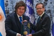 Milei se reunió con el presidente de Israel y recibió una condecoración