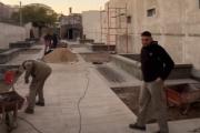 Avanza la construcción de la nueva entrada de la Escuela Sarmiento