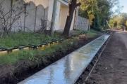 El barrio Centenario suma nuevas cuadras de cordón cuneta