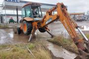 Avanza la limpieza y mantenimiento del badén de acceso a Ruta 5