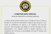 Milei firmó un DNU que permite expulsar a extranjeros que "expresen mensajes de odio" contra la Argentina