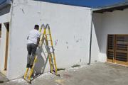 Avanza la renovación exterior de la Escuela Primaria N° 28 de La Dorita