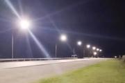 El Municipio instaló nuevas luces en un punto clave del acceso a Pehuajó