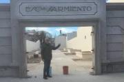 Avanza la obra del nuevo ingreso de la Escuela Sarmiento en Pehuajó