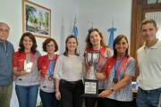 La intendenta Gentile recibió a los Campeones Sudamericanos de Newcom